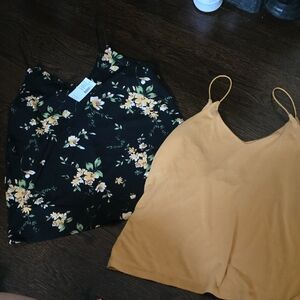 Floral and Mustard Women's Tops Maurices Nwt